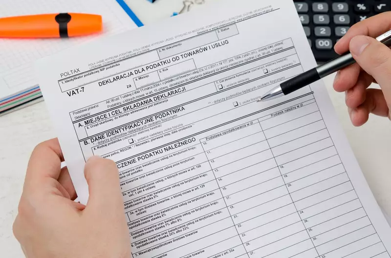 formularz deklaracji podatkowej